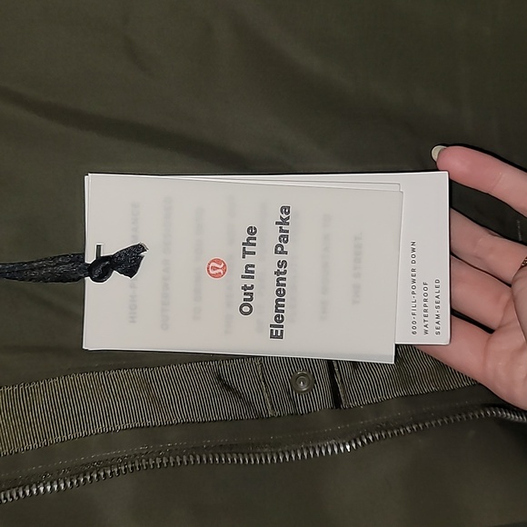Lululemon Out In The Elements Parka - Dark Olive - Size 6  *read description* - Picture 8 of 15